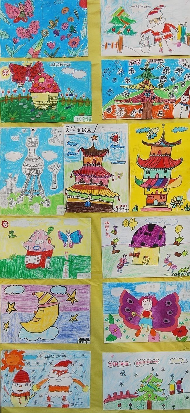 洛陽東方外國語學校圣誕節(jié)畫展