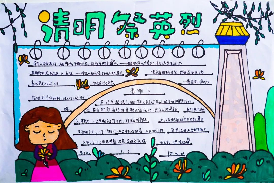 經(jīng)典研習，文明緬懷｜洛陽東外初中部清明節(jié)手抄報展示活動