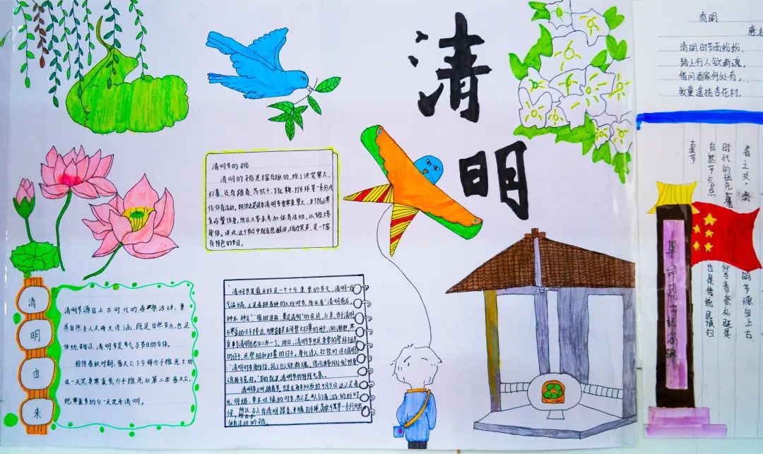 經(jīng)典研習，文明緬懷｜洛陽東外初中部清明節(jié)手抄報展示活動
