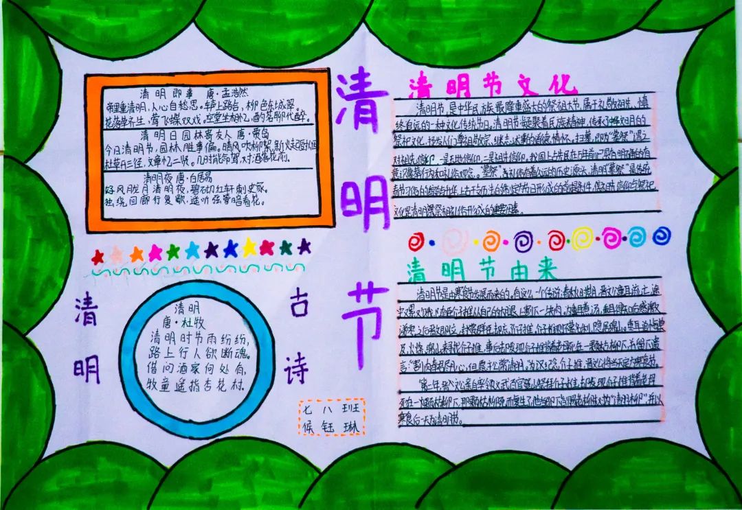 經(jīng)典研習，文明緬懷｜洛陽東外初中部清明節(jié)手抄報展示活動